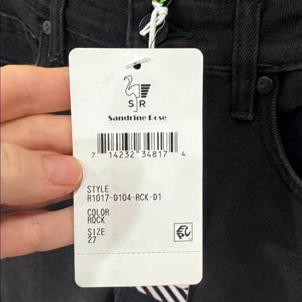 *NEW* SANDRINE ROSE BLACK RETRO SUPER FLARE JEAN 27 - Picture 6 of 9